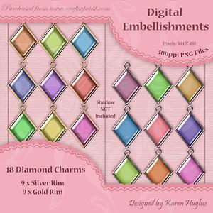 18 Diamond Charms