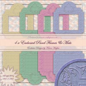 Vintage Embossed Panel Frames & Mats