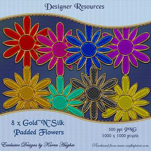 Gold & Silk Floral Embellishments
