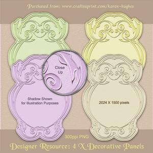 Designer Resource Silky Embossed Panels - Set 01