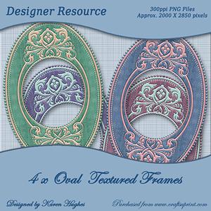 Decorative Oval Textured Frames