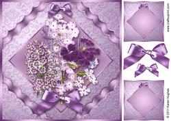 Fancy Flox Floral Card Front - 8"x8"