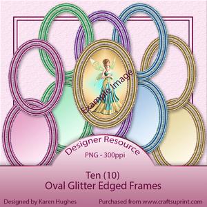 Oval Glitter Edged Frames Cu4cu