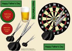 Father's Day Darts & Dartboard