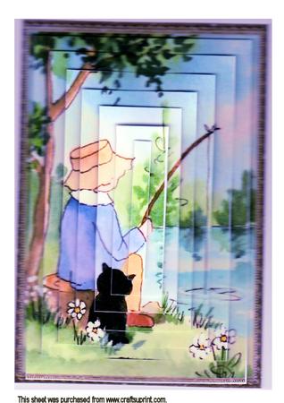 A4 Little Boy Fishing Pyrimage Kit