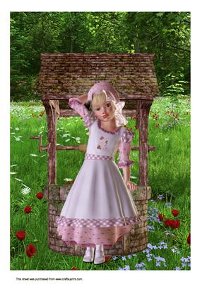 A4 Wishing Well Girl