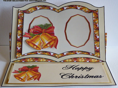 Christmas Bells Book Shaped Easel Card Kit