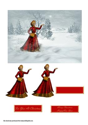 Victorian Lady in the Snow