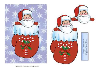 Father Christmas in a Mitten