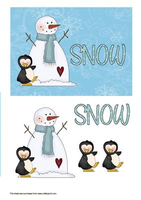 Snowman and Penquin Are Friends