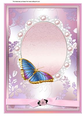 A4 Butterfly Card Topper