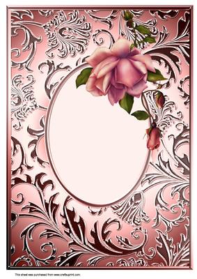 A4 Rose Card Topper