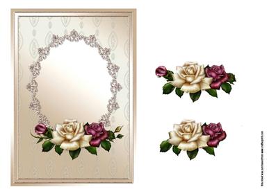 Burgundy Rose Card Topper