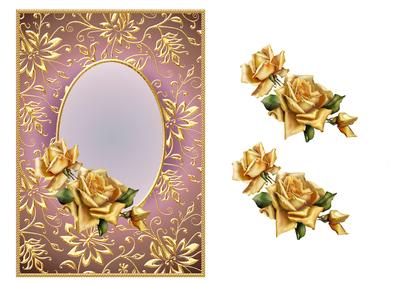Golden Rose Card Topper