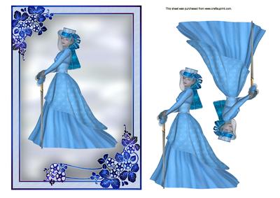 Vintage Lady in Blue