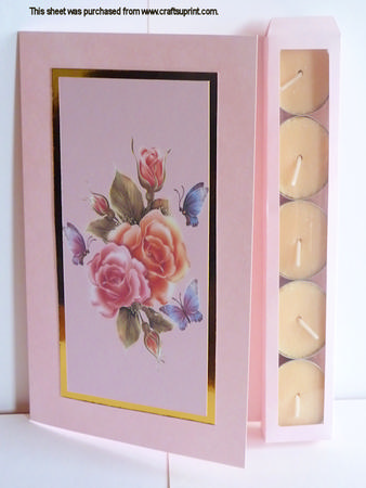 Floral Tea Light Candle Holder Card Kit
