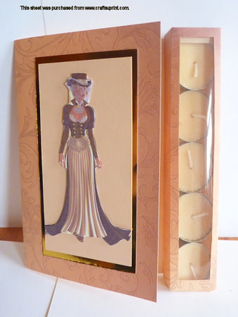 Vintage Tea Light Candle Card Kit