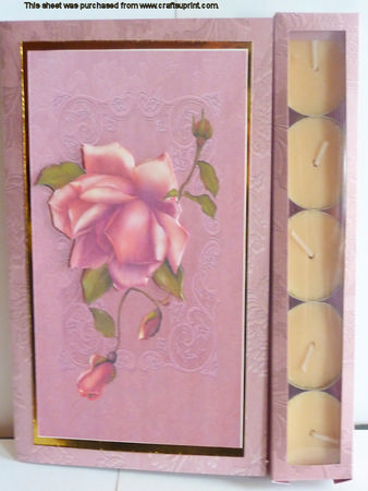Blush Rose Tea Light Candle Card Kit