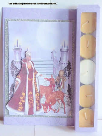 Mrs Claus Tea Light Candle Card Kit