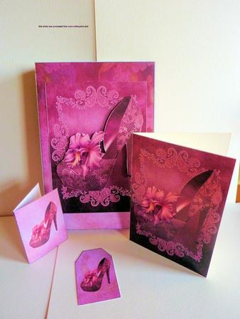 Orchid Shoe Stationery Box Kit