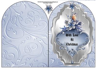 Winter Floral Arch Card