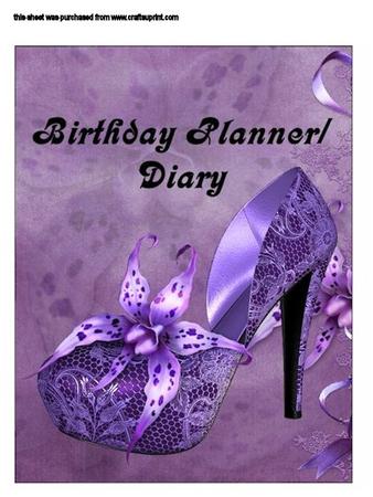 Shoes Galore Birthday Planner or Diary