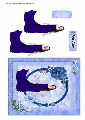 Lady in a Blue Frame