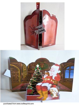 Father Christmas at Home Gatefold Stepper Card Kit