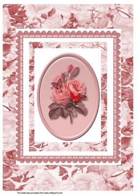 A4 Dusky Pink Flowers
