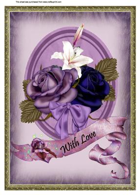 A4 with Love Flowers