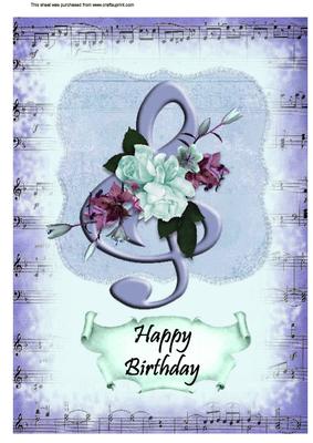 A4 Musical Happy Bithday