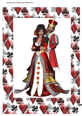 A4 King and Queen of Hearts