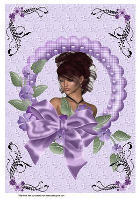 A4 Lilac Scalloped Beauty