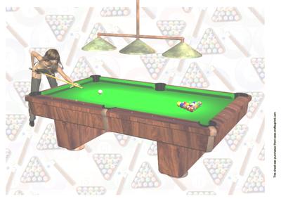A4 Pool Lady