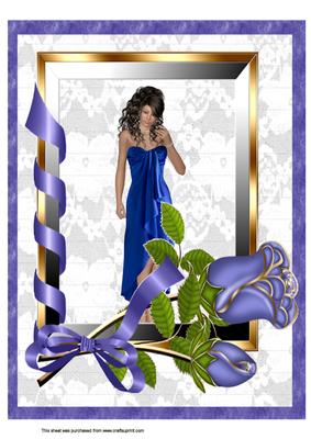 A4 Rose Framed Beauty