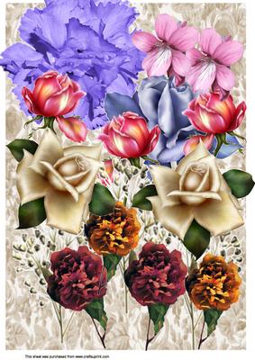 A4 Collage of Flowers