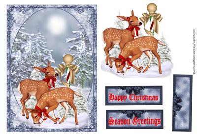 Reindeers in the Snow