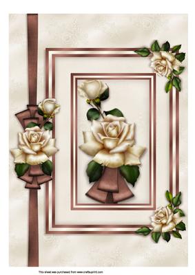 A4 Roses and Ribbons