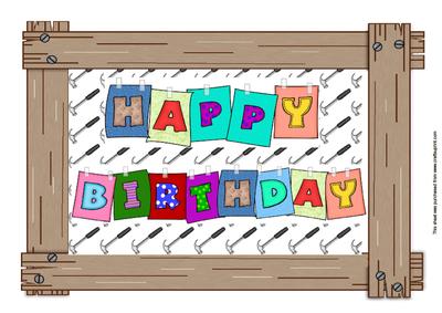 A4 DIY Happy Birthday