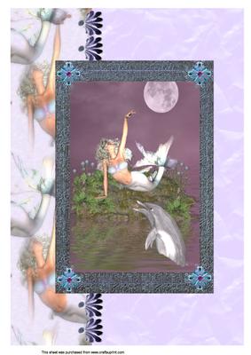 A4 Mermaid and Dolphin