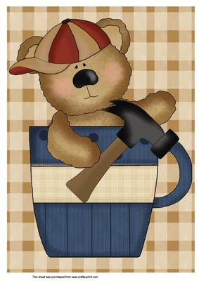 A4 Hammer Bear in a Mug