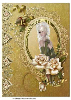 A4 Elegant Framed Lady