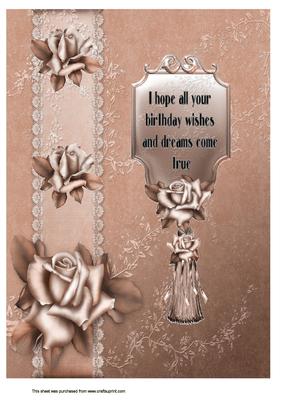 A4 Bronze Birthday Wishes