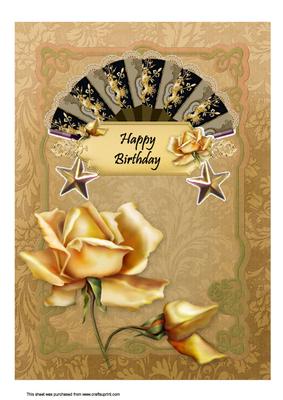A4 Birthday Fan