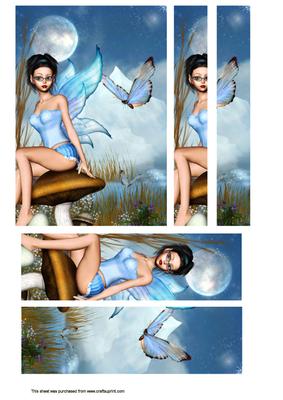 Blue Butterfly Fairy Side Stackers
