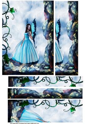 Blue Romantic Butterfly Fairy Side Stackers