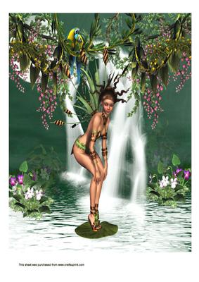 A4 Rain Forest Fairy