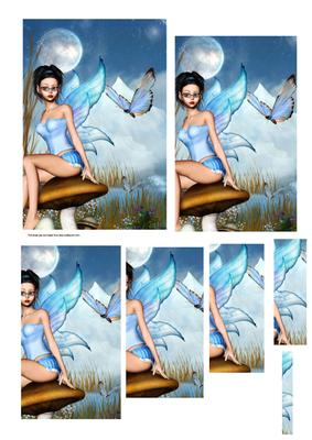 Blue Butterfly Fairy Pyrimage