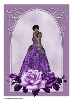 A4 Purple Elegant Lady