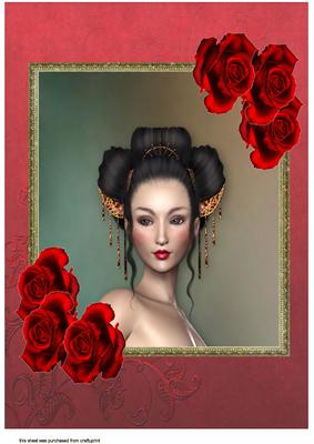 A4 Oriental Rose Beauty